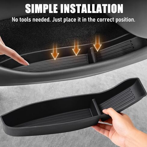 4 Pcs Door Side Storage Box Organizer Trays for New Tesla Model Y Juniper Accessories 2025 2026 Front & Rear TPE Door Pocket Liner Protector with Anti-Slip Design in Saudi Arabia