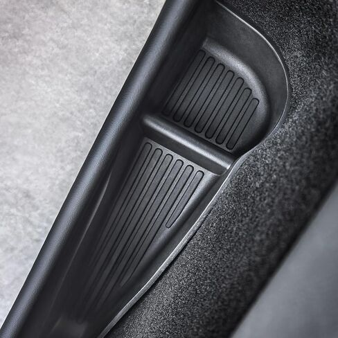 4 Pcs Door Side Storage Box Organizer Trays for New Tesla Model Y Juniper Accessories 2025 2026 Front & Rear TPE Door Pocket Liner Protector with Anti-Slip Design in Saudi Arabia