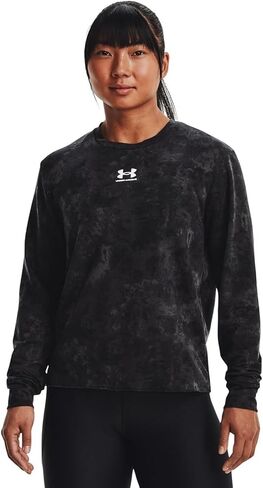 Under Armour Rival Terry Print Crew (Pace Pink-White, Large) in Saudi Arabia