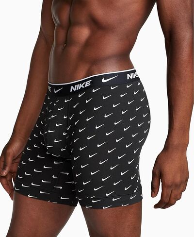 Nike Essential Cotton Stretch Boxer Brief, Dri-FIT 3Pk, Black/Volt /Team Orange/Game Royal, Small in Saudi Arabia