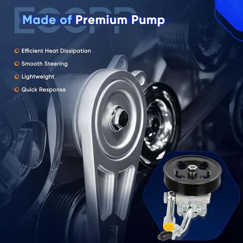 ECCPP Power Steering Pump fit for Nissan Murano 2009 2010 2011 2012 2013 2014 3.5L 3498CC V6 GAS DOHC Naturally Aspirated Replace #21-5367 in Kuwait