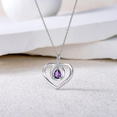 Daughter Necklace from Dad Mom Grandmother 925 Sterling Silver Rose Flower Forever Love Heart Pendant Necklace Embellished with Crystals from Austria Crystal Jewelry Daughter Gifts in Saudi Arabia