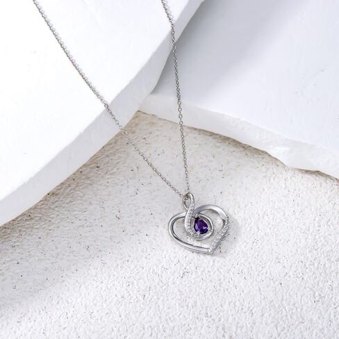 Daughter Necklace from Dad Mom Grandmother 925 Sterling Silver Rose Flower Forever Love Heart Pendant Necklace Embellished with Crystals from Austria Crystal Jewelry Daughter Gifts in Saudi Arabia