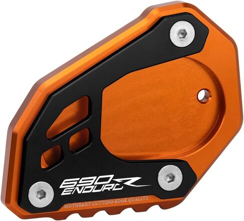 لوحة قدم مسند للدراجة النارية لـ 690ENDURO R 2019-2024 حامل جانبي وسادة مضادة للانزلاق شديدة التحمل وخفيفة الوزن من الألومنيوم 690 إندورو r (أسود وبرتقالي) in Kuwait
