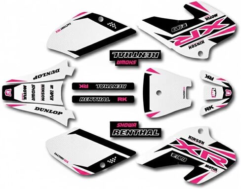 XR80 Xr100 Wh Pink Shift Racing Graphics kit fit 2001-2003 Honda XR 80 100 01-03 in Saudi Arabia