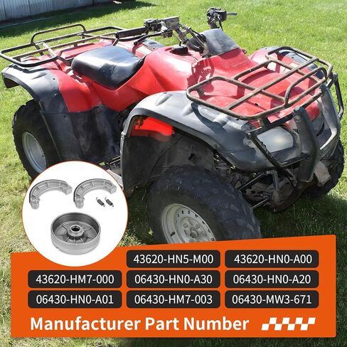 محور طبلة الفرامل الخلفية والأحذية لهوندا فورمان 350 400 450 TRX350 TRX400 TRX450 1995-2007 43620-HN5-M00 in Saudi Arabia