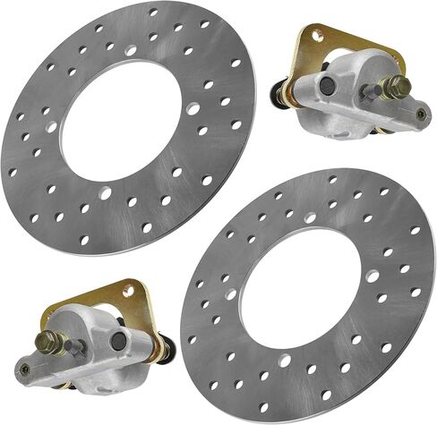 Caltric Rear Brake Caliper and Disc Compatible with Polaris RZR 800 EFI 2008 2009 2010 2011 2012 2013 2014 in Saudi Arabia