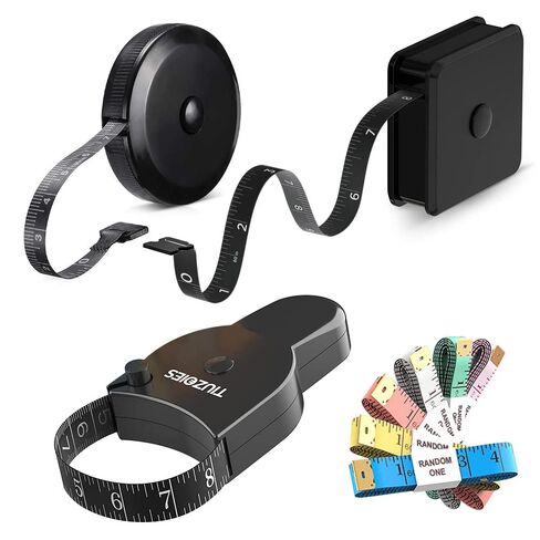 Tape Measure 3+1 Pack Body Measuring Tape 60inch (150cm), Lock Pin and Push-Button Retract, Ergonomic and Portable Design, Accurate Measuring Tape for Body Measurement and Weight Loss White in Saudi Arabia