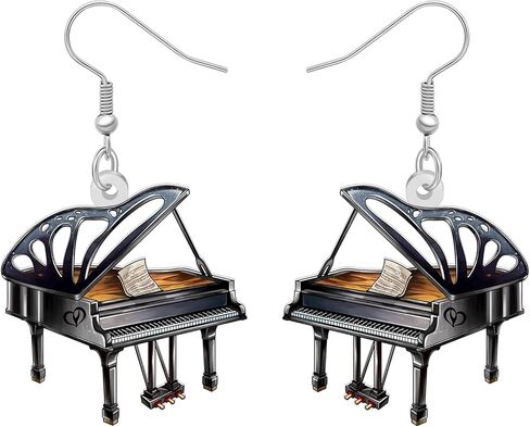 Acrylic Cute Piano Earrings Dangle Drop Musical Instrument Jewelry Music Gifts for Women Girls Kids Charms Party Favors in Kuwait