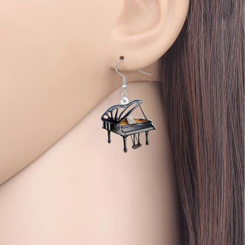 Acrylic Cute Piano Earrings Dangle Drop Musical Instrument Jewelry Music Gifts for Women Girls Kids Charms Party Favors in Kuwait