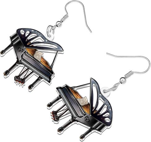 Acrylic Cute Piano Earrings Dangle Drop Musical Instrument Jewelry Music Gifts for Women Girls Kids Charms Party Favors in Kuwait