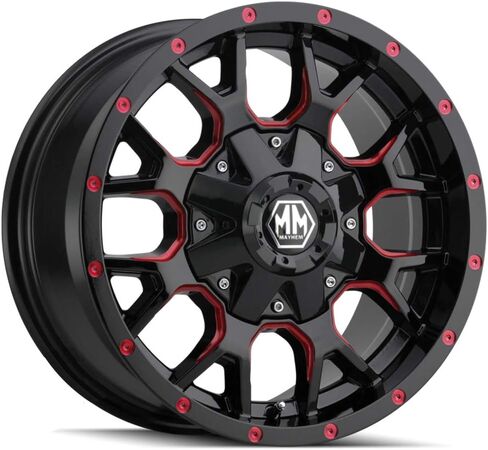 Mayhem 8015-2937BTR Warrior 8015 Black W/Prism Red 20X9 6-135/6-139.7 0mm 106mm in Saudi Arabia