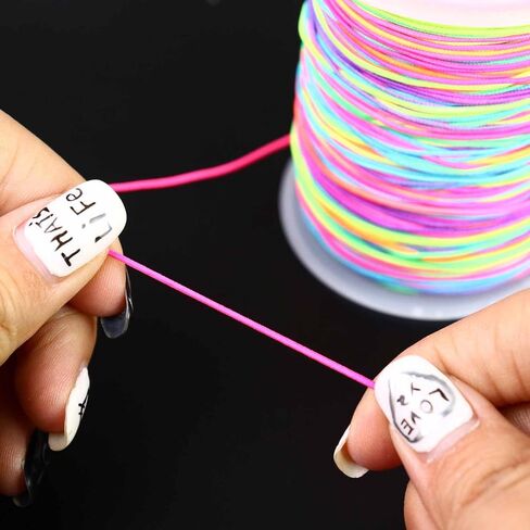 1 Roll 1mm Stretchy Bracelet String, 100 Meters Sturdy Rainbow Elastic String Elastic Cord for Jewelry Making, Necklaces, Beading and Crafts in Saudi Arabia