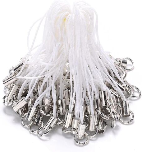 100Pcs Mix Polyester Cord with Jump Ring Lanyard Rope for Making Keychain DIY Craft Pendant Handmade Materials (100pcs-random Mix) in Saudi Arabia