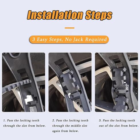 10 Pcs Snow Tire Chains for Smart EQ ForTwo 20072020 2021 2022 2023 2024 2025, Adjustable Tire Chain for Winter Driving & Muddy Road, Emergency Snow Non-Slip Zip Tie Tire Chains,A Orange in Saudi Arabia