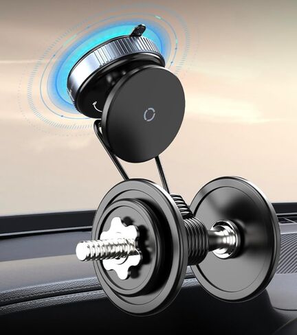 PRIMEWAVE 360° Magnetic Car Phone Holder – Universal Dashboard & Air Vent Mount | Strong Magnet Grip, Compact Design, Anti-Slip Base | Compatible with iPhone, Samsung, GPS Devices in Saudi Arabia
