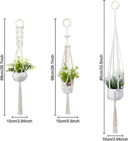 freebloss 3 مجموعات macrame مصنع شماعات عدة macrame الجدار شنقا عدة macrame مصنع الشماعات داخلي شنقا زارع سلة macrame كيت للمبتدئين مع فيديو تعليمي in Saudi Arabia