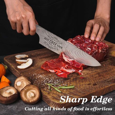 Gifts for Men Women Chef Christmas, 8 inch Professional Kitchen Knife Gift Set, German High Carbon Stainless Steel Chef's Knife, Birthday Gifts for Men, Father day Chef Gifts in Saudi Arabia
