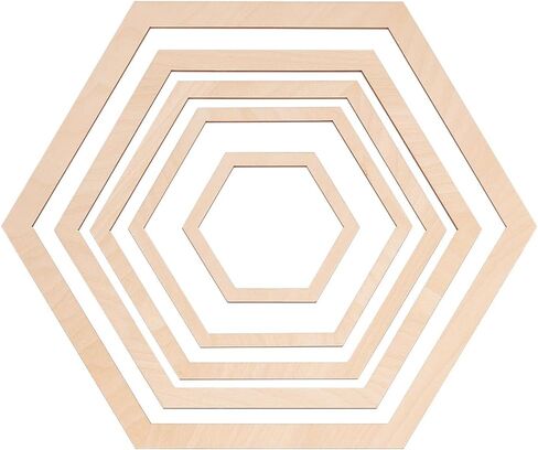 BENECREAT 7 Sizes Wooden Cloud Outline, Cloud Macrame Frame Wood Hoop Rings Macrame Art Frame Weaving Macrame for DIY Craft Making Home Wall Hanging Wreath Decoration, 3.5mm Thick in Saudi Arabia