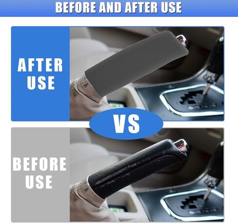 Car Handbrake Cover - Silicone Comfortable Handle Grip Cover Car Parking Brake Lever Decorative Protector - Universal Anti-Slip Brake Grip Sleeve for Cars, Trucks, SUVs (Red) in Saudi Arabia