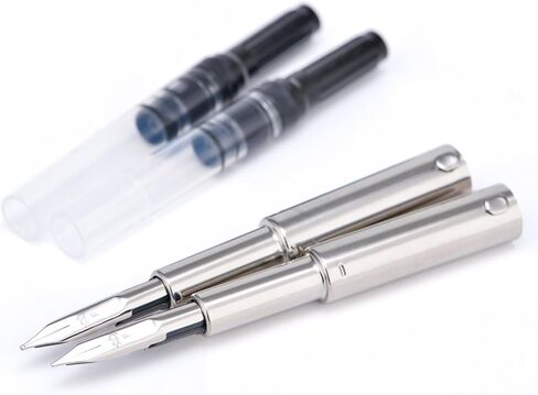 2PCS Jinhao 10 Fountain Pen Nib Section Set for Replacement, Iridium Stainless Fine Nib with 5.5mm Diameter Ink Converter Set in Saudi Arabia