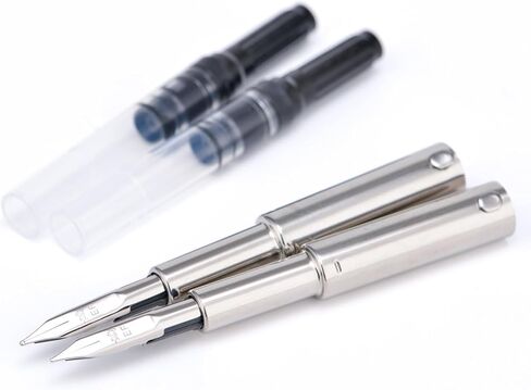 2PCS Jinhao 10 Fountain Pen Nib Section Set for Replacement, Iridium Stainless Fine Nib with 5.5mm Diameter Ink Converter Set in Saudi Arabia