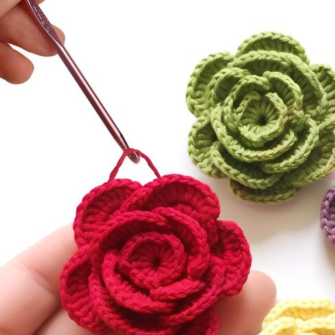 8pcs Colorful Crochet Hook Set Aluminum Handle Knitting Crochet Needles Sweater DIY Hooks Set Metal Sewing Hook Knitting Tool in Saudi Arabia