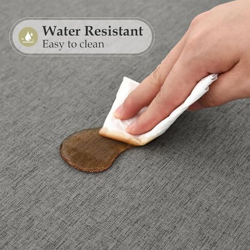 Waterproof Faux Linen Table Runner Farmhouse Short Mist Blue Table Runner 36 Inches Rustic Washable Table Runner Dresser Scarf for Kitchen Dining Room Indoor Outdoor 13x36 Inch in Kuwait