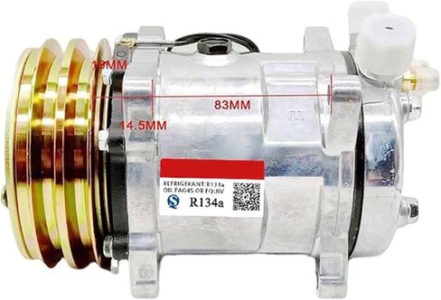 مكيف الهواء ضاغط مكيف الهواء، متوافق مع Sanden 508 SD508 5h14، جرار حفارة شاحنة ثقيلة 12V / 24V 2 Groove V Blet Pulley (12V R12) in Saudi Arabia