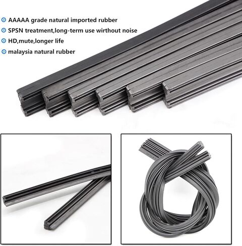 Cars Wiper Strip,2pcs Boneless Frameless Rubber Car Wiper Refill Strips Windscreen 26'' Windshield Car Accessories in Saudi Arabia