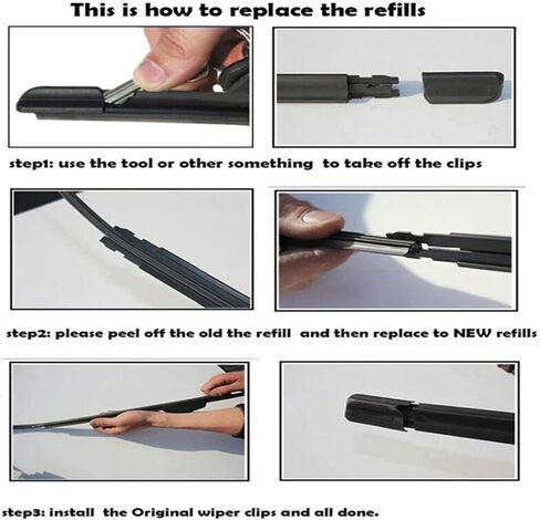 Cars Wiper Strip,2pcs Boneless Frameless Rubber Car Wiper Refill Strips Windscreen 26'' Windshield Car Accessories in Saudi Arabia