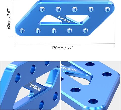 NICECNC Black Passenger Foot Peg Relocation Brackets Aluminum Compatible with Suzuki DR650 1996-2024 in Saudi Arabia