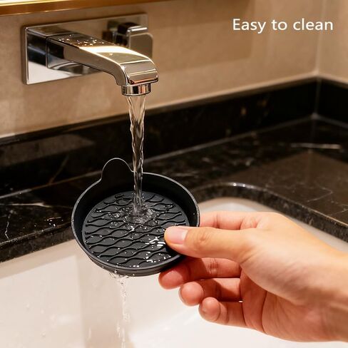 قاعدة حامل أكواب السيارة، قواعد أكواب من السيليكون للسيارات، ملحقات داخلية للسيارة غير قابلة للانزلاق، 4 قطع باللون الأسود (أسود) in Kuwait