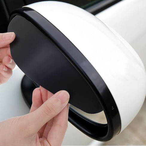 2 قطعة مرآة سيارة واقي المطر مقاوم للماء PVC مرآة الرؤية الخلفية الجانبية للسيارة حاجب المطر الحاجب مقاوم للمطر السيارات مرايا الرؤية الخلفية غطاء الملحقات العالمية مرايا الشمس قناع للسيارات شاحنة (أسود) in Saudi Arabia
