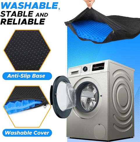 EcoNour Gel Seat Cushion for Long Sitting – Blue | Double-Layer Honeycomb Gel Cushion for Office Chair, Car & Wheelchair | Pain Relief for Tailbone, Sciatica & Back Support in Saudi Arabia