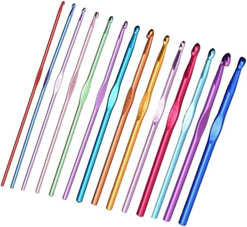Premium Aluminum Crochet Hooks – Perfect for Knitting, Rust-Resistant Oxidized Hook Heads, Easy to Use, Various Sizes Available in Saudi Arabia