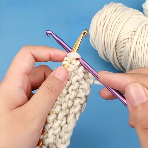Premium Aluminum Crochet Hooks – Perfect for Knitting, Rust-Resistant Oxidized Hook Heads, Easy to Use, Various Sizes Available in Saudi Arabia