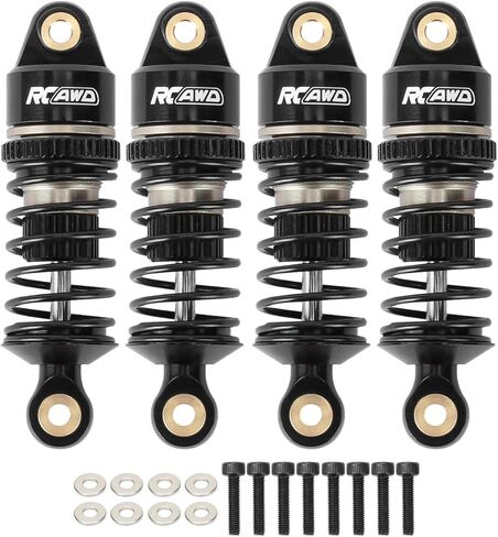 مجموعة صدمات RCAWD RC لسيارة Losi 1/12 RC Racecar على الطريق، أجزاء مثبط ممتص الصدمات الأمامي والخلفي من الألومنيوم والتيتانيوم in Kuwait