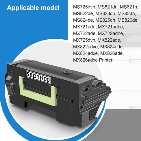 خرطوشة حبر سوداء عالية الإنتاجية 56F1H00 بديلة لطابعة Lexmark MS321 MX321 MS421 MS521 MX521 MS621 MS622 MX421MX522 MX622 طابعة ليزر 15,000 صفحة in Saudi Arabia