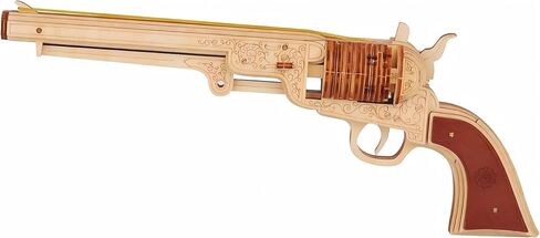 ألغاز خشبية ثلاثية الأبعاد مسدس شريط مطاطي للبالغين - نموذج مسدس 98k، مجموعة أدوات بناء مسدس شريط مطاطي DIY للمراهقين بعمر 14 عامًا فما فوق، حرفة دعابة للعقل، هدية فريدة وديكور منزلي للرجال والنساء (Kar98K) in Kuwait