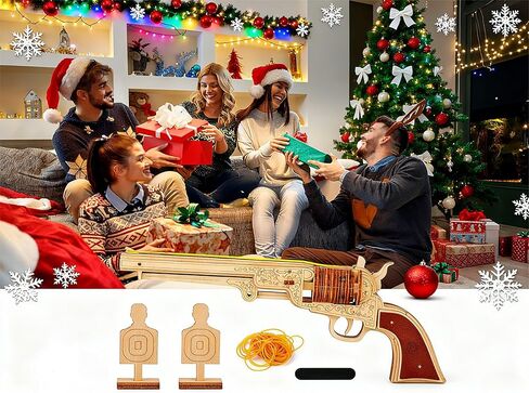 ألغاز خشبية ثلاثية الأبعاد مسدس شريط مطاطي للبالغين - نموذج مسدس 98k، مجموعة أدوات بناء مسدس شريط مطاطي DIY للمراهقين بعمر 14 عامًا فما فوق، حرفة دعابة للعقل، هدية فريدة وديكور منزلي للرجال والنساء (Kar98K) in Kuwait