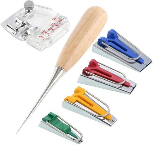 Angoily 6pcs Sewing Kit for Adults Basic Quilting Bias Tape Maker Binding Tape Maker in Saudi Arabia