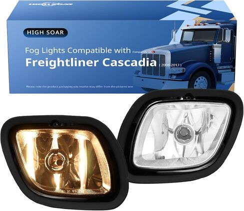 High Soar LED Fog Lights Assembly, Front Fog Light Lamp DRL for Freightliner Cascadia 2008-2017, Fog Light LED Waterproof Clear Replace Passenger & Driver Side (A Pair) in Saudi Arabia