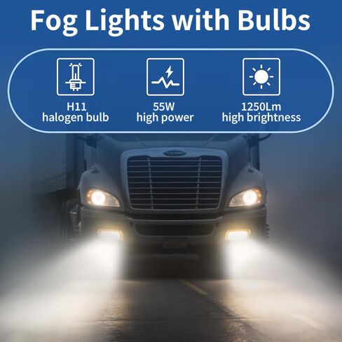 High Soar LED Fog Lights Assembly, Front Fog Light Lamp DRL for Freightliner Cascadia 2008-2017, Fog Light LED Waterproof Clear Replace Passenger & Driver Side (A Pair) in Saudi Arabia