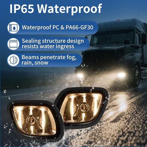 High Soar LED Fog Lights Assembly, Front Fog Light Lamp DRL for Freightliner Cascadia 2008-2017, Fog Light LED Waterproof Clear Replace Passenger & Driver Side (A Pair) in Saudi Arabia