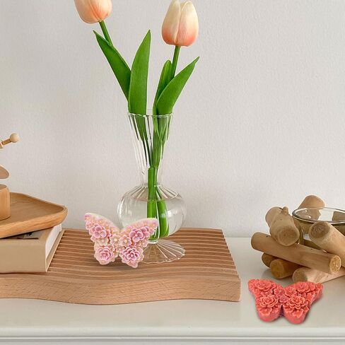 2 Piece Silicone Mold Butterfly, 5cm Wide Silicone Molds Casting Molds, Gypsum Molds for Casting, Silicone Molds for Creative Projects, Flowers Silicone Mold Butterfly in Saudi Arabia