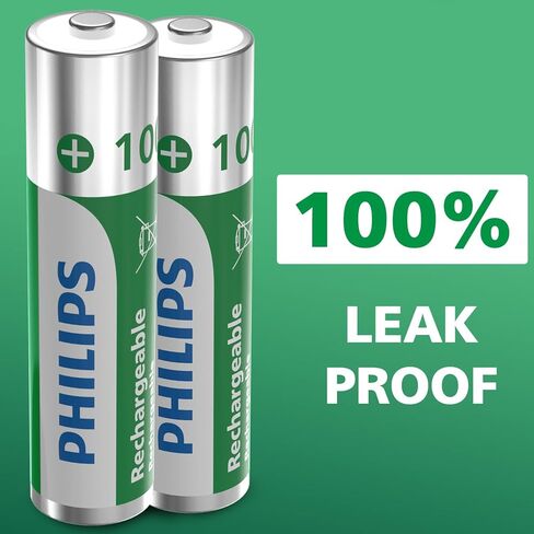 PHILIPS Rechargeable AAA Batteries 16 Pack 1000mAh NiMH Triple A Battery 1.2V Long Lasting 3A Batteries Recharge up to 500x （Full Discharge Test Every time） in Saudi Arabia
