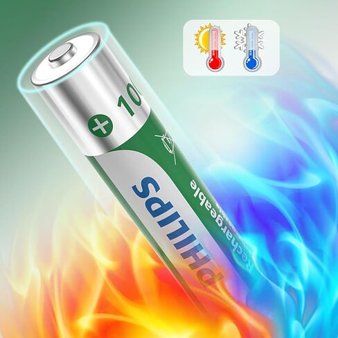 PHILIPS Rechargeable AAA Batteries 16 Pack 1000mAh NiMH Triple A Battery 1.2V Long Lasting 3A Batteries Recharge up to 500x （Full Discharge Test Every time） in Saudi Arabia