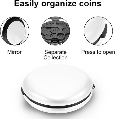 Japanese Coin Organizer Set, 7 Slots Yen Coin Dispenser with Mirror in Saudi Arabia