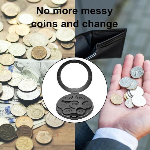 Japanese Coin Organizer Set, 7 Slots Yen Coin Dispenser with Mirror in Saudi Arabia